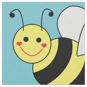Cute Bumble Bee Pattern Stof
