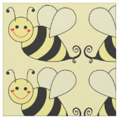 Cute Bumble Bee Pattern v3 Stof (Close Up)