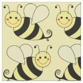 Cute Bumble Bee Pattern v4 Stof (Close Up)