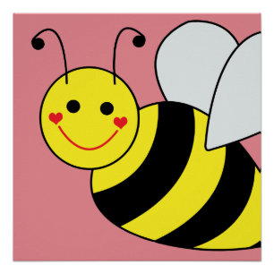 Cute Bumble Bee Perfect Poster