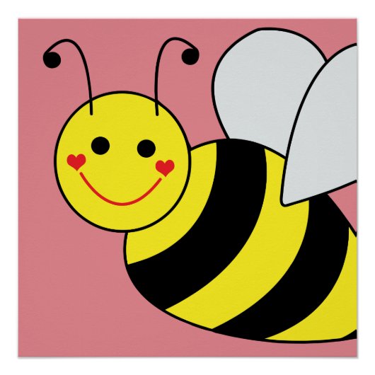 Cute Bumble Bee Perfect Poster (Voorkant)