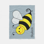 Cute Bumble Bee Persoonlijk Fleece Deken (Voorkant)