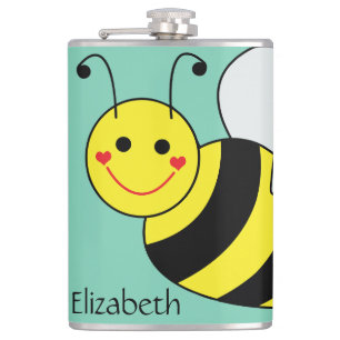 Cute Bumble Bee Persoonlijk Heupfles