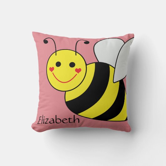 Cute Bumble Bee Persoonlijk Kussen (Voorkant)