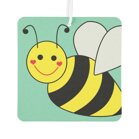 Cute Bumble Bee Persoonlijk Luchtverfrisser (Achterkant)