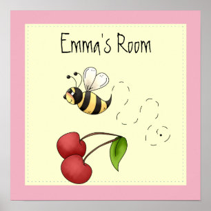 Cute Bumble Bee Persoonlijk Poster