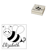 Cute Bumble Bee Persoonlijk Rubberstempel (Gestempeld)