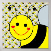 Cute Bumble Bee Poster (Voorkant)