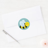 Cute Bumble Bee Ronde Sticker (Envelop)