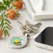 Cute Bumble Bee Sleutelhanger (Zijkant)