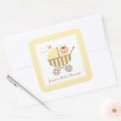 Cute Bumble Bee Stroller Baby showers Étiquettes (Enveloppe)