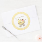 Cute Bumble Bee Stroller Baby showers Étiquettes (Enveloppe)