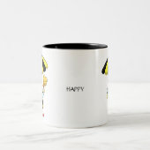 Cute Bumble Bee Two-Tone Coffee Mok (Center)