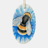 Cute Bumble Bee Waterverf Art Keramisch Ornament (Rechts)