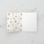 Cute Bumblebee Aquarelle Carte de remerciements do (Intérieur)