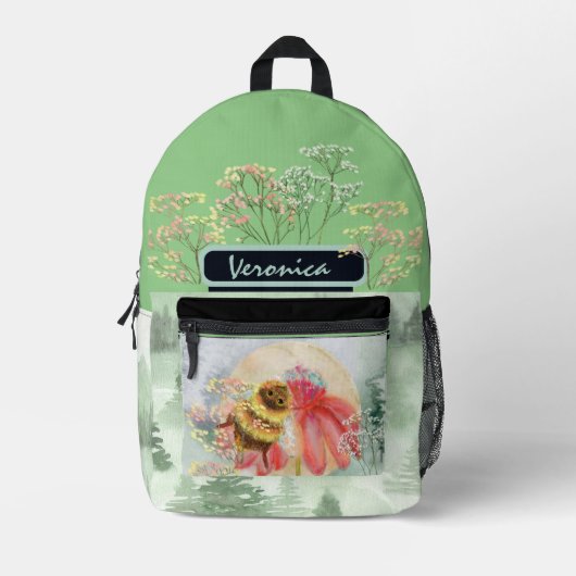 Cute Bumblebee Bedrukte Rugzak (Voorkant)