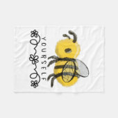 Cute Bumblebee Bee Yourself  Fleece Deken (Voorkant (Horizontaal))