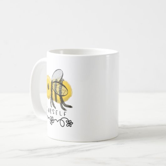 Cute Bumblebee Bee Yourself  Koffiemok (Voorkant links)