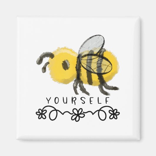 Cute Bumblebee Bee Yourself Magneet (Voorkant)