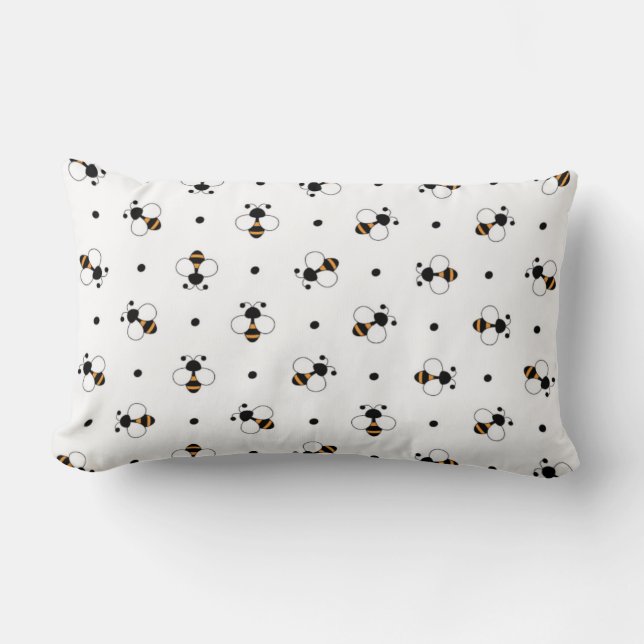 Cute Bumblebee Pillow Kussen (Voorkant)