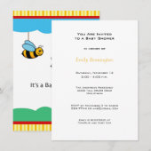 Cute Bumblebees Baby shower Invitation Kaart (Voorkant / Achterkant)