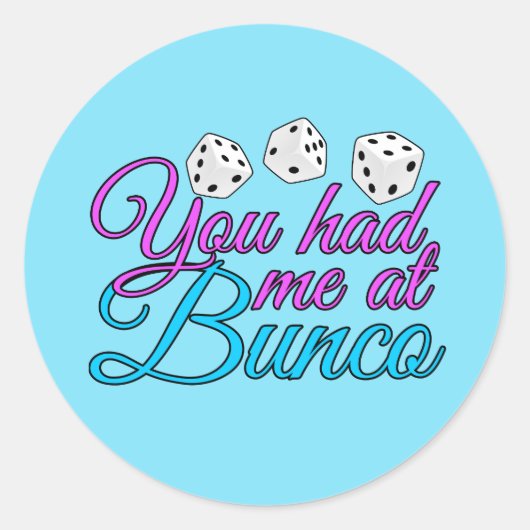 Cute Bunco Game Ronde Sticker (Voorkant)