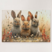 Cute Bunnies Animal Country Puzzle (Horizontal)