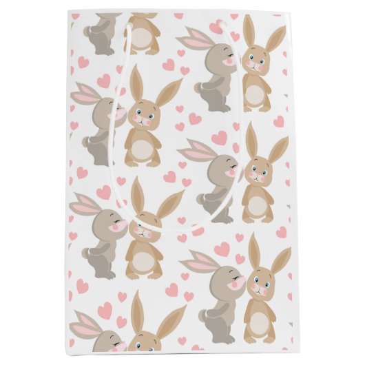 Cute Bunnies Medium Gift Bag Cadeauzakje (Voorkant)
