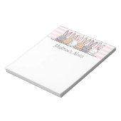 Cute Bunnies Personalized Notitieblok (Gedraaid)