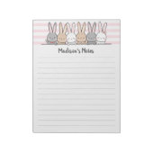Cute Bunnies Personalized Notitieblok (Gedraaid)