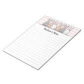Cute Bunnies Personalized Notitieblok (Schuin)
