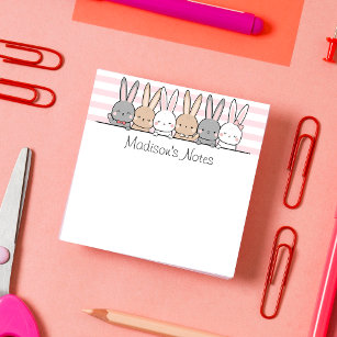 Cute Bunnies Personalized Post-it® Notes
