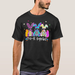 Cute Bunnies Prek Teacher Student Squad Happy East T-shirt