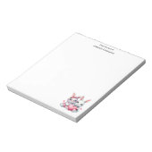 Cute Bunnies Sharing a Heart Notitieblok (Gedraaid)