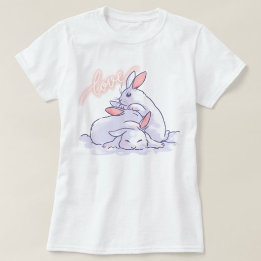 Cute Bunnies T-shirt (Design voorkant)