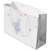 cute bunny and crescent moon groot cadeauzakje (Achterkant Gekanteld)