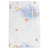 cute bunny and crescent moon medium cadeauzakje (Achterkant)