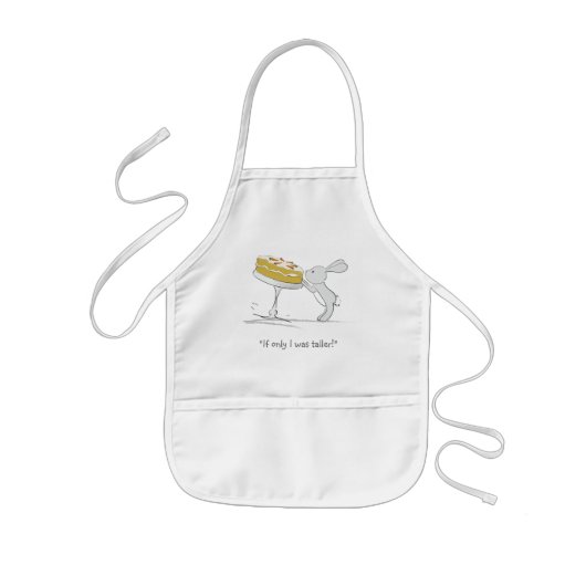 Cute Bunny Apron (alleen als ik groter was) Kinder Schort (Voorkant)
