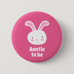 Cute Bunny Auntie Ronde Button 5,7 Cm