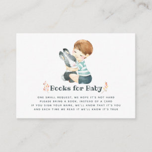 Cute Bunny Autumn - Herfst Baby shower Book Reques Informatiekaartje