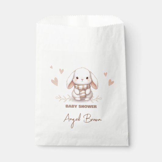 Cute Bunny Baby Shower Favor Bedankzakje (Voorkant)