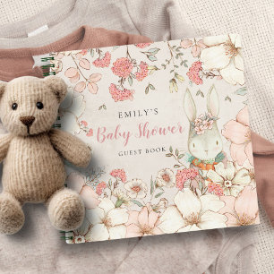 Cute Bunny Baby shower Floral Alternatif Livre d'I