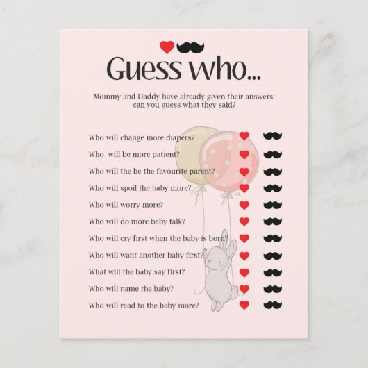 Cute bunny baby shower games (Voorkant)