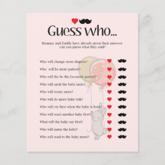 Cute bunny baby shower games