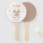Cute Bunny Baby Shower Handwaaier (Voorkant en achterkant)