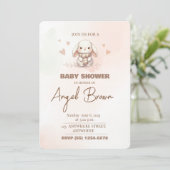 Cute bunny baby shower invitation (Debout devant)