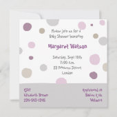 Cute Bunny Baby shower Invitation Kaart (Achterkant)