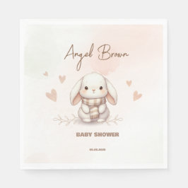 Cute Bunny Baby Shower napkin Servet