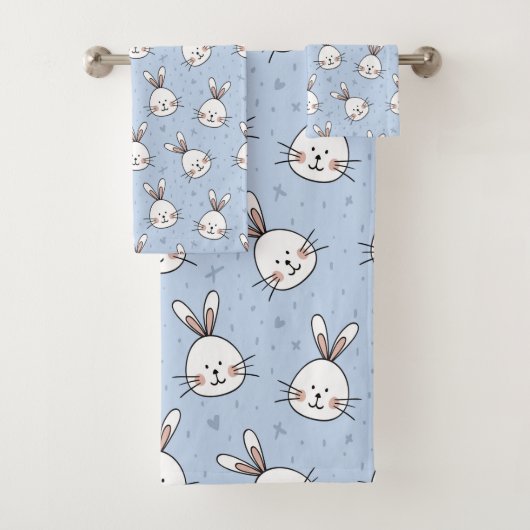 Cute Bunny Bad Handdoek (Insitu)