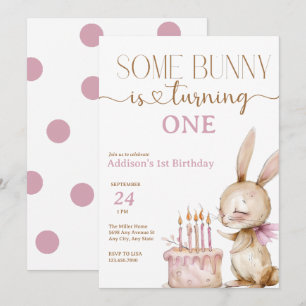 Cute Bunny Birthday Kaart